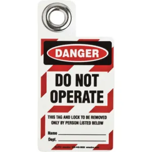 BRADY 105723 Danger Tag 3 x 2 Inch Black and Red/White Met | AA7HCT 15Y641