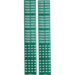 BRADY 106146 Pipe Marker 2-1/4 Inch Height x 2-3/4 Inch Width Polyester | AG2WFF 32ME03