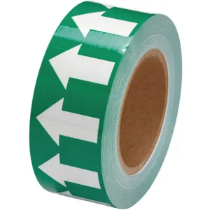 BRADY 106171 Arrow Tape 2 Inch Width x 30 yd. White/Green Poly | AH3JWD 32MH15