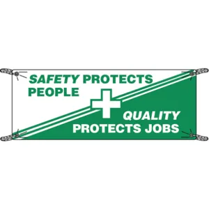 BRADY 106295 Safety Banner 3-1/2 x 10 Feet Vinyl | AD4CZV 41F302