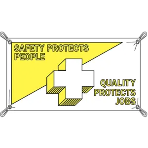 BRADY 106297 Safety Banner 3-1/2 x 10 Feet Vinyl | AD4CZX 41F304