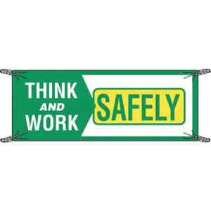 BRADY 106305 Safety Banner 3-1/2 x 10 Feet Vinyl | AD4DAD 41F310