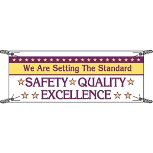 BRADY 106307 Safety Banner 3-1/2 x 10 Feet Vinyl | AD4DAF 41F312