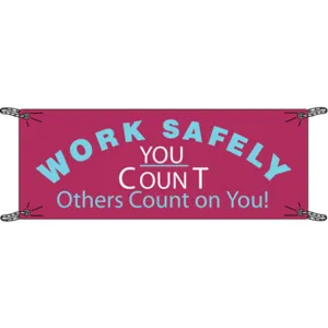 BRADY 106311 Safety Banner 3-1/2 x 10 Feet Vinyl | AD4DAK 41F316