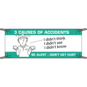 BRADY 106313 Safety Banner 3-1/2 x 10 Feet Vinyl | AD4DAM 41F318