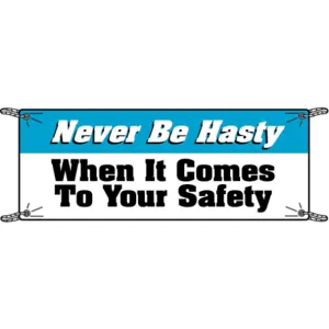 BRADY 106323 Safety Banner 3-1/2 x 10 Feet Vinyl | AD4DAU 41F324