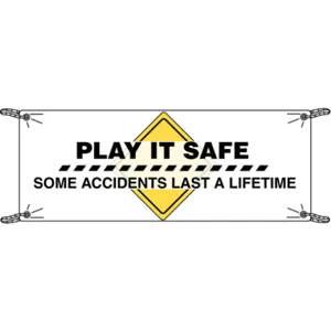 BRADY 106325 Safety Banner 3-1/2 x 10 Feet Vinyl | AD4DAW 41F326