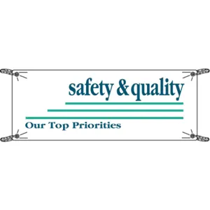 BRADY 106328 Safety Banner 3-1/2 x 10 Feet Vinyl | AD4DAZ 41F329