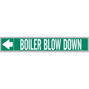 BRADY 108585 Pipe Marker Boiler Blow Down White Legend | AH4ZPC 35TH88