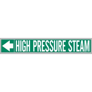 BRADY 109155 Pipe Marker High Press Steam White Leg | AH4ZQY 35TJ31