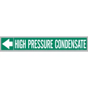 BRADY 109182 Pipe Marker High Pressure Conden 1 Inch Height | AH4ZPR 35TJ02