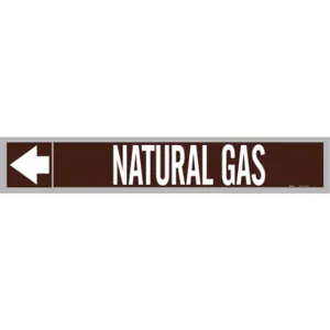 BRADY 109490 Pipe Marker Natural Gas White Legend 1 Inch Height | AH4ZQA 35TJ10