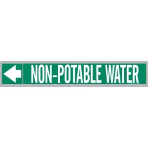 BRADY 109528 Pipe Marker Non-Potable Water 2 Inch Height | AH4ZRJ 35TJ41