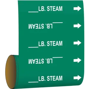 BRADY 109927 Pipe Marker 30 Feet Height x 12 Inch Width Vinyl | AF7ABQ 20TE84