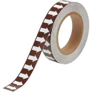 BRADY 109928 Arrow Tape White/brown 1 Inch Width | AE3ZDY 5GXF5