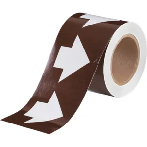 BRADY 109930 Arrow Tape White/brown 4 Inch Width | AE3ZEA 5GXF7