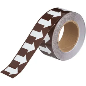 BRADY 109938 Arrow Tape 2 Inch Width x 30 yd. White/Brown Poly | AH3JWE 32MH16