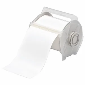 BRADY 113109 Continuous Label Roll, 4 Inch X 100 Ft, Vinyl, White, Outdoor, 0.004 Inch Label Thick | CP2JNH 3PU29