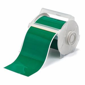 BRADY 113123 Continuous Label Roll, 4 Inch X 100 Ft, Vinyl, Green, Outdoor | CP2JMU 3PU43