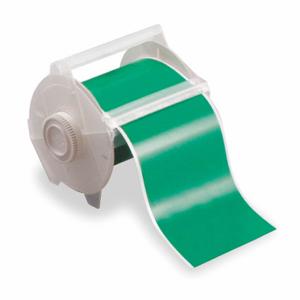 BRADY 113125 Continuous Label Roll, 1 1/8 Inch X 100 Ft, Vinyl, Green, Outdoor | CP2HWQ 3PU45