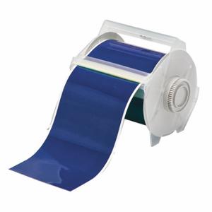 BRADY 113127 Continuous Label Roll, 4 Inch X 100 Ft, Vinyl, Blue, Outdoor | CP2JMG 3PU47