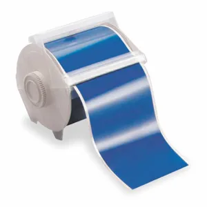 BRADY 113129 Continuous Label Roll, 1 1/8 Inch X 100 Ft, Vinyl, Blue, Outdoor | CP2LEW 3PU49