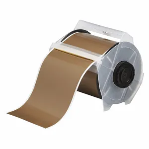 BRADY 113139 Continuous Label Roll, 4 Inch X 100 Ft, Vinyl, Gold, Outdoor, 0.004 Inch Label Thick | CP2JMP 8RJT9