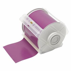 BRADY 113147 Continuous Label Roll, 4 Inch X 100 Ft, Vinyl, Purple, Outdoor | CP2JMY 3ME35