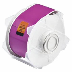 BRADY 113148 Continuous Label Roll, 2 1/4 Inch X 100 Ft, Vinyl, Purple, Outdoor | CP2LDK 3ME36