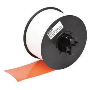 BRADY 113203 Continuous Label Roll, 1/2 Inch X 100 Ft, Vinyl, Orange, Outdoor, 0.004 Inch Label Thick | CP2JBL 13C784