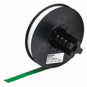 BRADY 113207 Continuous Label Roll, 1/2 Inch X 100 Ft, Vinyl, Green, Outdoor, 0.004 Inch Label Thick | CP2JBJ 3GTL1