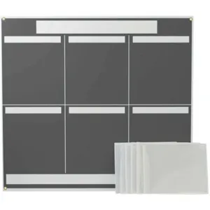 BRADY 114614 Lean Metric Board 37.25in x 34.25in Grey | AA7HPQ 15Y905