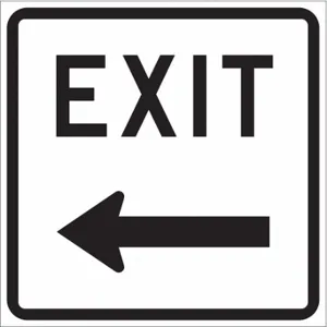 BRADY 115475 Exit Sign, 18 X 18 Inch Nominal Sign Size, 0.090 Inch, High Intensity Prismatic, Exit | CP2BQQ 6GLZ2