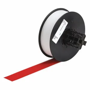 BRADY 120849 Continuous Label Roll, 1 1/8 Inch X 110 Ft, Vinyl, Red, Indoor/Outdoor | CP2HXL 1AMY2