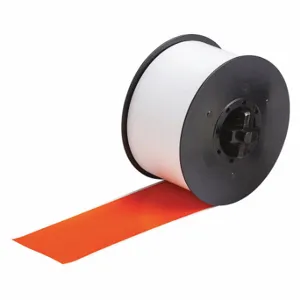 BRADY 120859 Continuous Label Roll, 2 1/4 Inch X 110 Ft, Vinyl, Orange, Indoor/Outdoor | CP2JHE 1AMZ2