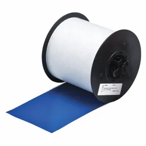 BRADY 120865 Continuous Label Roll, 4 Inch X 110 Ft, Vinyl, Blue, Indoor/Outdoor | CP2JNP 1AMZ8