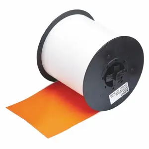 BRADY 120866 Continuous Label Roll, 4 Inch X 110 Ft, Vinyl, Orange, Indoor/Outdoor | CP2JNR 1AMZ9