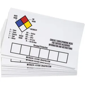 BRADY 121056 Chemical Label 5 Inch H 3 Inch Width - Pack Of 50 | AD9JTU 4T771