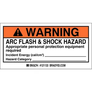 BRADY 121133 Arc Flash Label 2 Inch H 4 Inch Width - Pack Of 10 | AA4ZHC 13K856