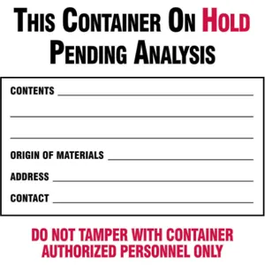 BRADY 60366 Waste Label 6 Inch Diameter Semi-Glss Paper PK100 | AG9KTQ 20TD77