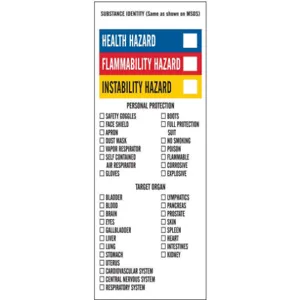 BRADY 121147 Nfpa Label 8 Inch H 3 Inch Width - Pack Of 500 | AE6EML 5RE25