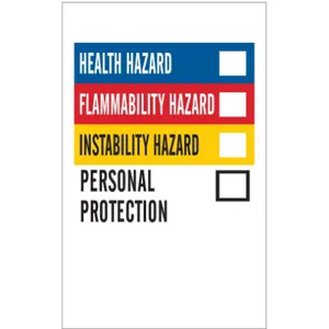 BRADY 121161 Nfpa Label Vinyl 1-1/4 Inch Width - Pack Of 500 | AD2QNK 3TL76