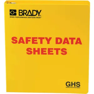 BRADY 121183 Sds Binder English | AC8AMP 39F501