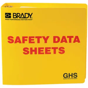 BRADY 121184 Sds Binder English | AC8AMQ 39F502