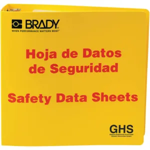 BRADY 121186 Sds Binder English/spanish | AC8AMT 39F504