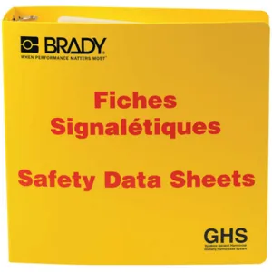 BRADY 121187 Sds Binder English/french | AC8AMU 39F505