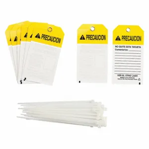 BRADY 121514 Lockout Tag, Precaution, No Hacer Funcionar, Polyester, Write-On Surface, Spanish | CP2FMR 489L59