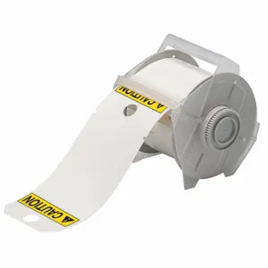 BRADY 121545 Precut Tag Roll, Caution, 3 1/4 x 5 1/4 Inch Size, Polyester, White, 100 Tags | CP2LCU 41F239