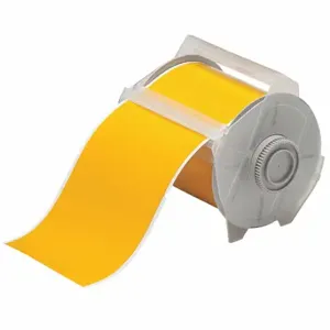 BRADY 121556 Precut Label Roll, 4 x 6 1/4 Inch Size, Vinyl, Yellow, 165 Labels | CP2KJZ 41F250