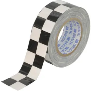 BRADY 121913 Aisle Marking Tape 2 Inch Width 100 Feet Length Black/white | AD4CWN 41E555